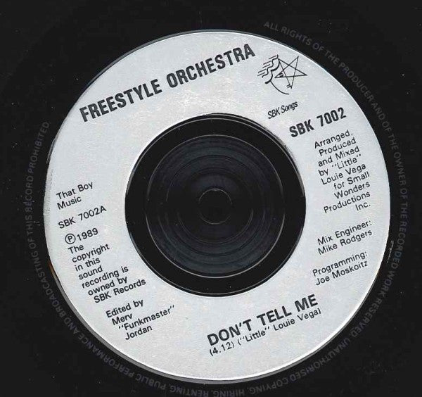 Freestyle Orchestra : Don't Tell Me (7")