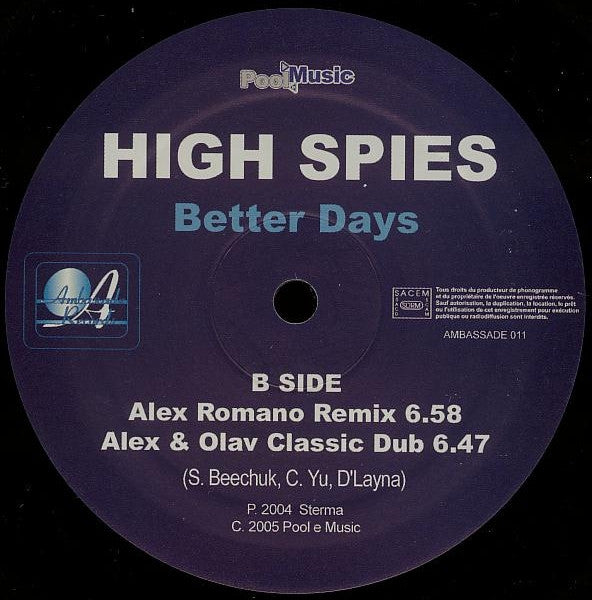 High Spies : Better Days (12")
