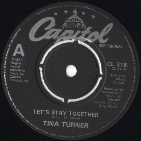 Tina Turner : Let's Stay Together (7", Single)