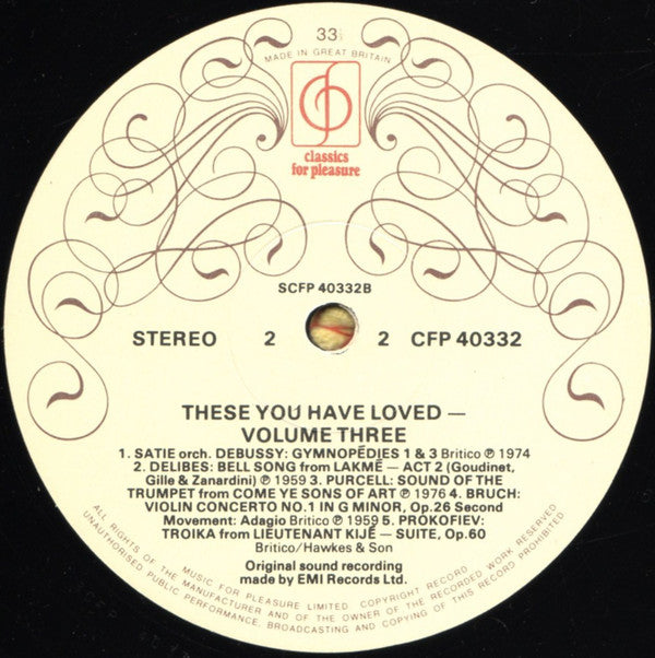 Richard Baker (7) : Presents: These You Have Loved (Volume Three) (LP, Comp)