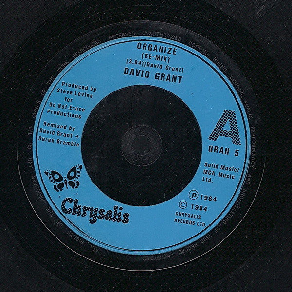 David Grant : Organize / Wrap Yourself Around Me (7", Single)