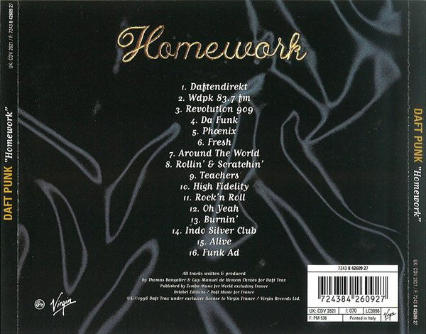 Daft Punk : Homework (CD, Album, EMI)