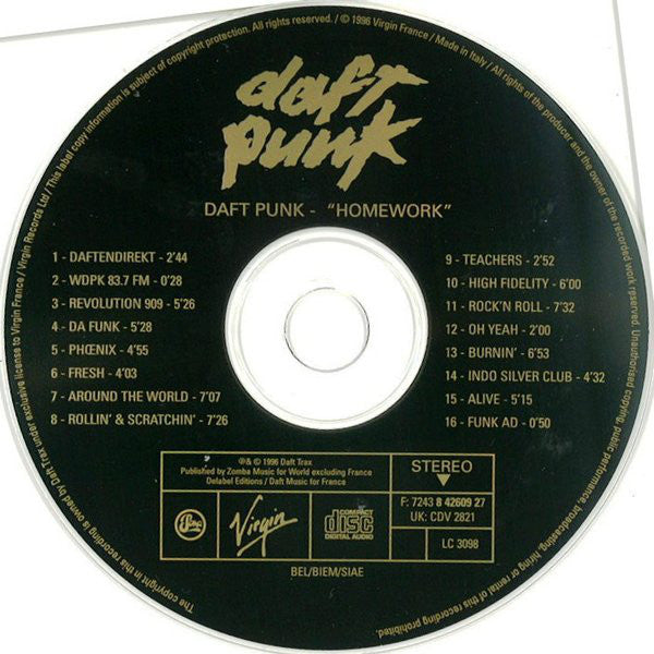 Daft Punk : Homework (CD, Album, EMI)