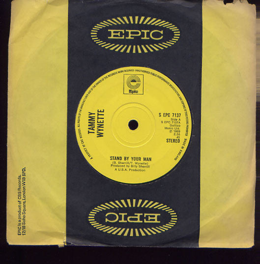 Tammy Wynette : Stand By Your Man (7", Single, RE, Sol)