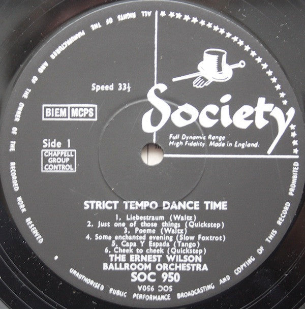 Ernest Wilson And His Ballroom Ensemble : Strict Tempo Dance Time (LP, Album)
