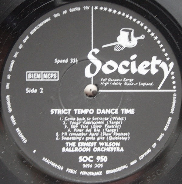 Ernest Wilson And His Ballroom Ensemble : Strict Tempo Dance Time (LP, Album)