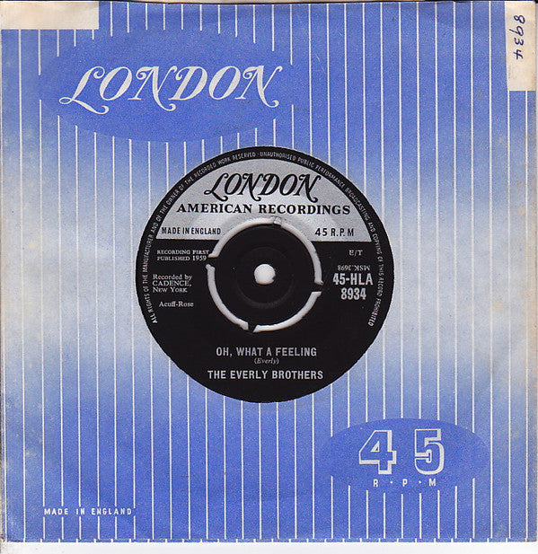 Everly Brothers : ('Til) I Kissed You (7", Single, 4 P)
