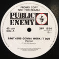 Public Enemy : Brothers Gonna Work It Out (Remix) (12", Promo)