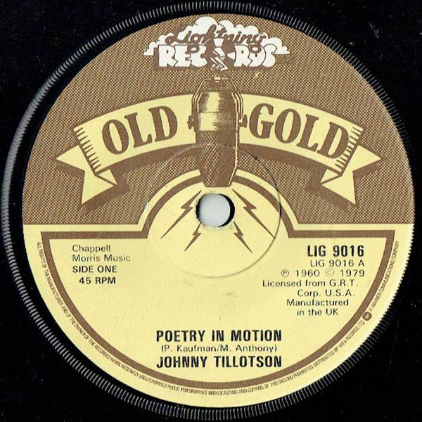 Johnny Tillotson : Poetry In Motion (7", Single, RE)