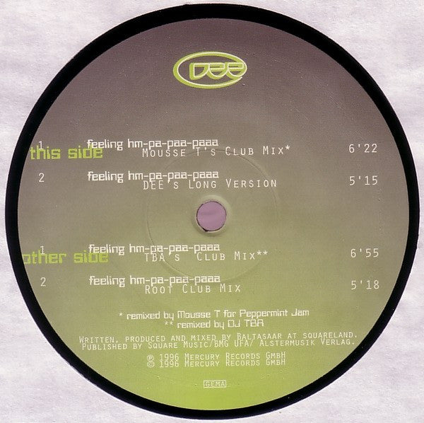 Dee : Feeling Hm-Pa-Paa-Paaa (12")