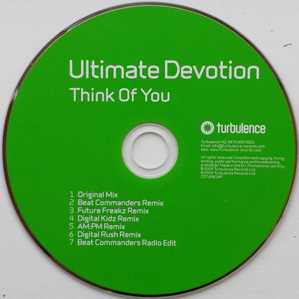 Ultimate Devotion : Think Of You (CD, Single, Promo)