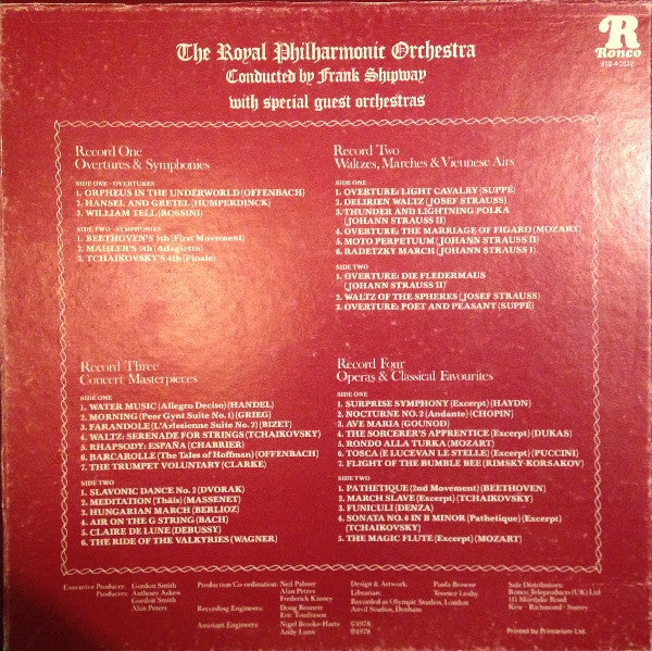 Royal Philharmonic Orchestra : Classical Gold II (4xLP, Ltd + Box)