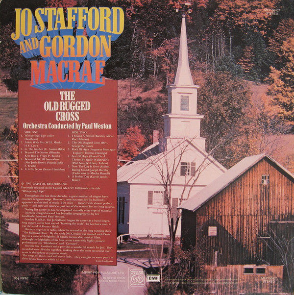 Jo Stafford And Gordon MacRae : The Old Rugged Cross (LP, Album, RE)