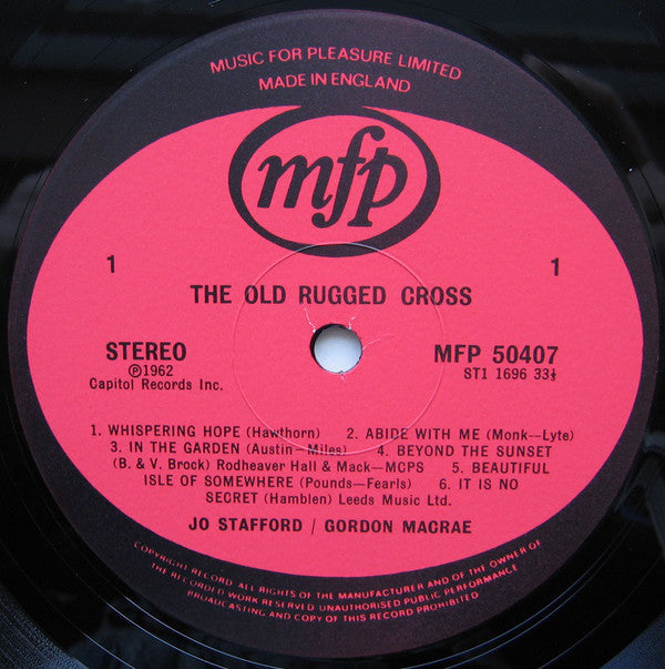 Jo Stafford And Gordon MacRae : The Old Rugged Cross (LP, Album, RE)