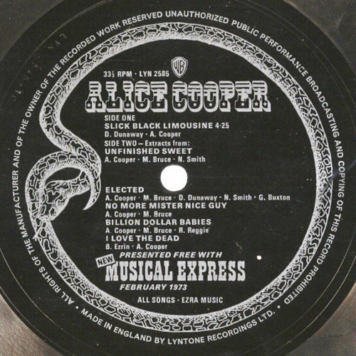 Alice Cooper : Slick Black Limousine (Flexi, 7")