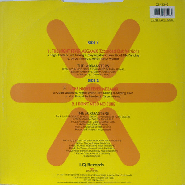 The UK Mixmasters : Night Fever Megamix (12")