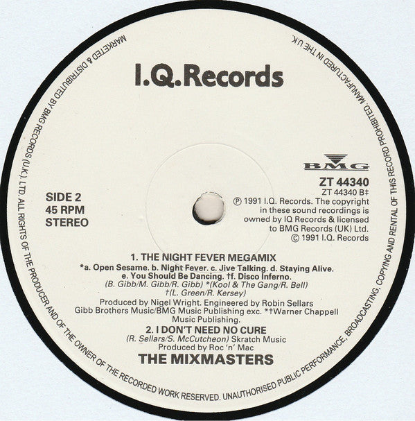 The UK Mixmasters : Night Fever Megamix (12")