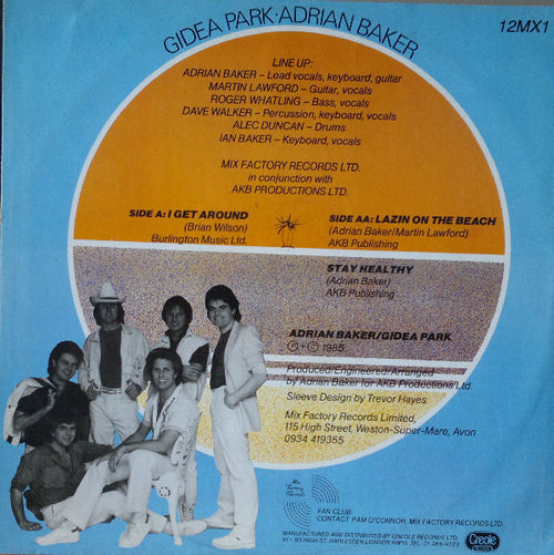Adrian Baker / Gidea Park : I Get Around/Lazin On The Beach (12", Single)