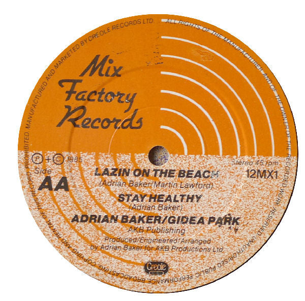 Adrian Baker / Gidea Park : I Get Around/Lazin On The Beach (12", Single)