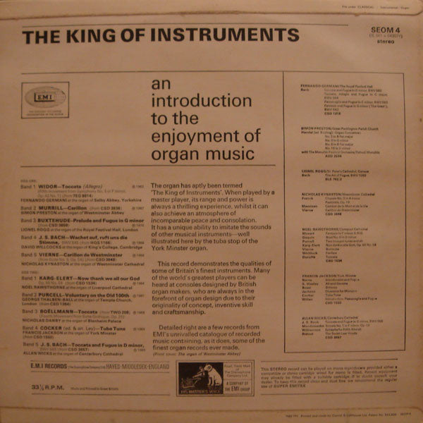 Various : The King Of Instruments (LP, Comp, RE)