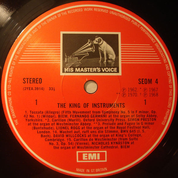 Various : The King Of Instruments (LP, Comp, RE)