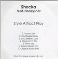 Shocka Feat. Honeyshot : Style Attract Play (CDr, Single, Promo)