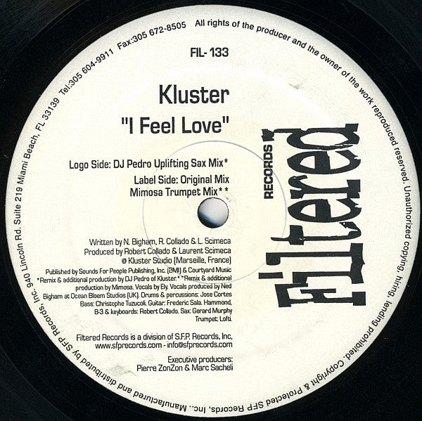 Kluster : I Feel Love (12")
