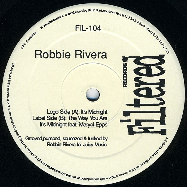 Robbie Rivera : It's Midnight (12", TP)