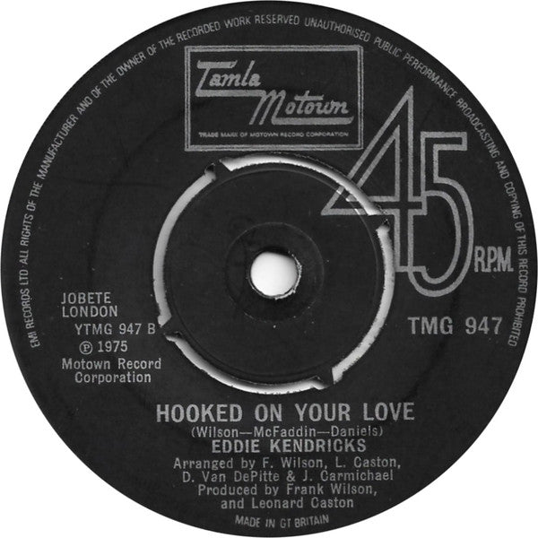 Eddie Kendricks : Shoeshine Boy / Hooked On Your Love (7", Single)