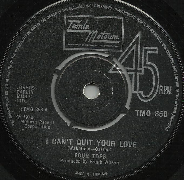 Four Tops : I Can't Quit Your Love (7", Single)