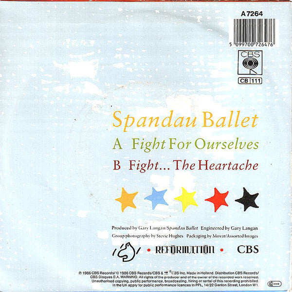 Spandau Ballet : Fight For Ourselves (7", Single)
