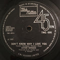Stevie Wonder : Don't Know Why I Love You (7", Single, RP, Sol)