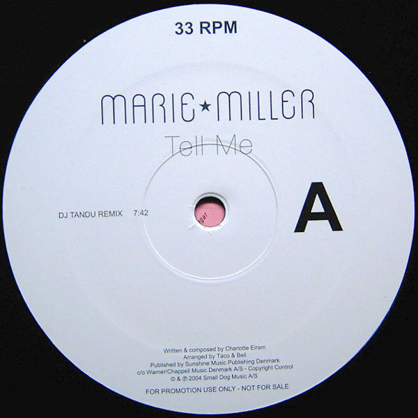 Marie Miller : Tell Me (Remixes) (12", Promo)