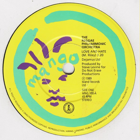 Reggae Philharmonic Orchestra : Love And Hate (7")
