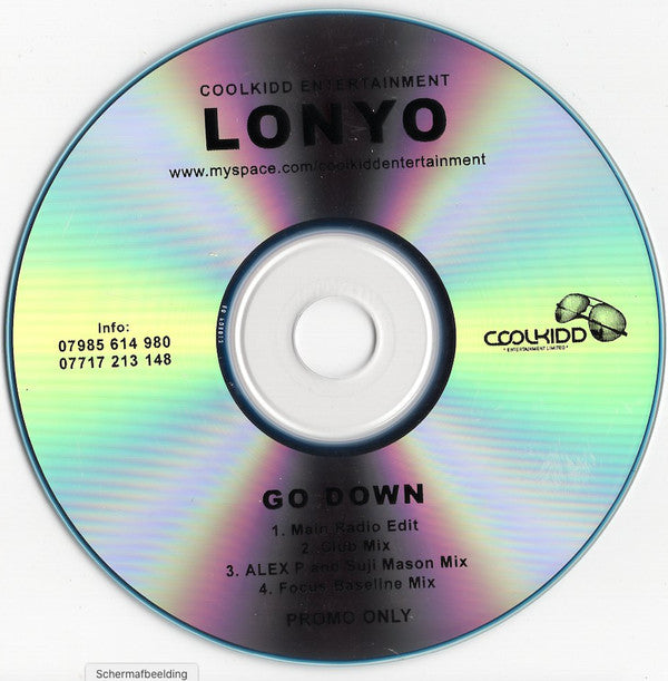 Lonyo : Go Down (CDr, Single, Promo)