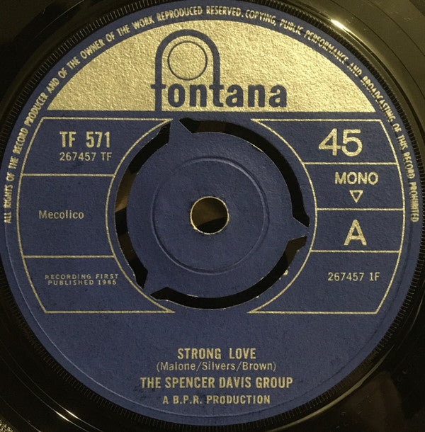 The Spencer Davis Group : Strong Love (7", Single, Mono)