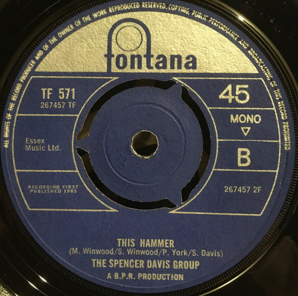 The Spencer Davis Group : Strong Love (7", Single, Mono)