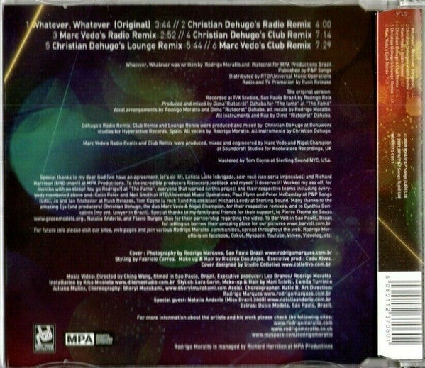 Rodrigo Moratto : Whatever, Whatever (CD, Single)