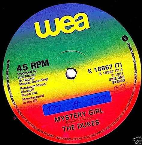 The Dukes (13) : Mystery Girl (12", Single)