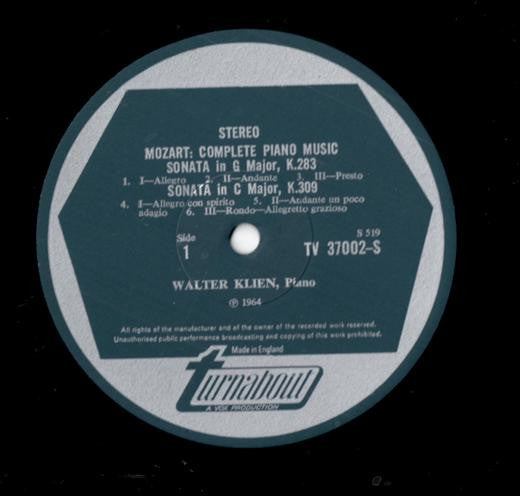 Wolfgang Amadeus Mozart, Walter Klien : Complete Piano Music Vol. 2 (LP)
