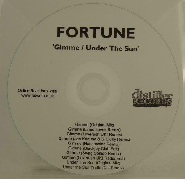 Fortune (3) : Gimme / Under The Sun (CDr, Single, Promo)