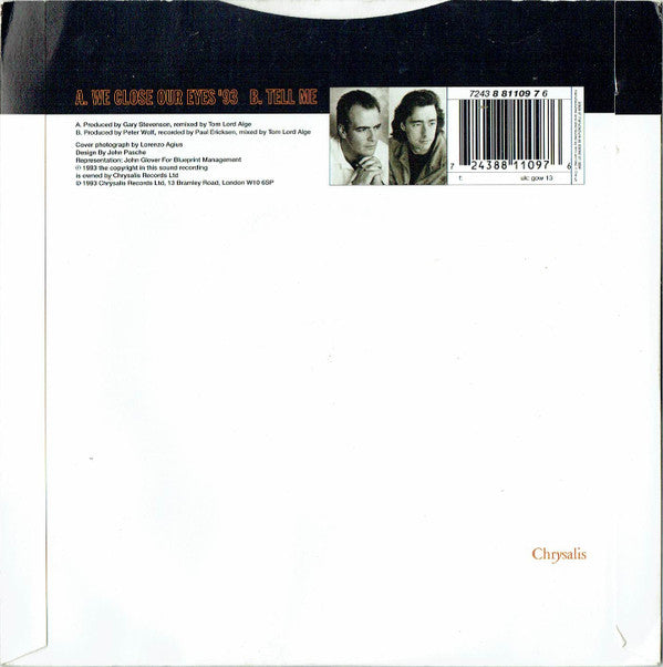 Go West : We Close Our Eyes '93 (7", Single)