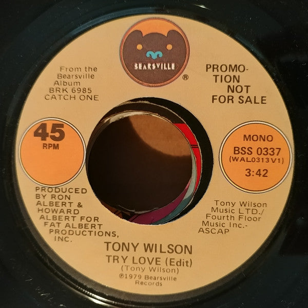 Tony Wilson (3) : Try Love (7", Mono, Promo)
