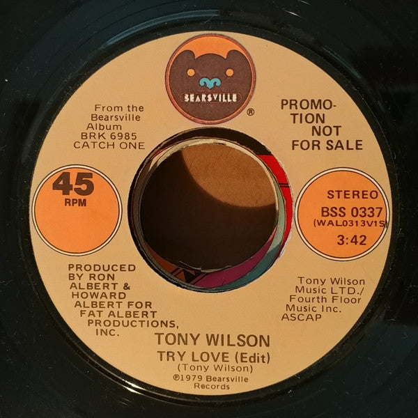 Tony Wilson (3) : Try Love (7", Mono, Promo)