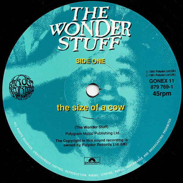 The Wonder Stuff : The Size Of A Cow (12", Single)
