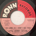 Little Johnny Taylor : As Long As I Don't See You / Strange Bed With A Bad Head  (7", Single)