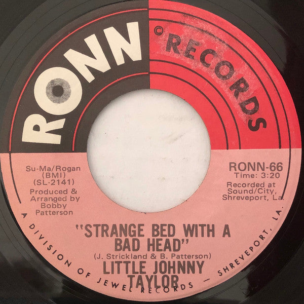 Little Johnny Taylor : As Long As I Don't See You / Strange Bed With A Bad Head  (7", Single)