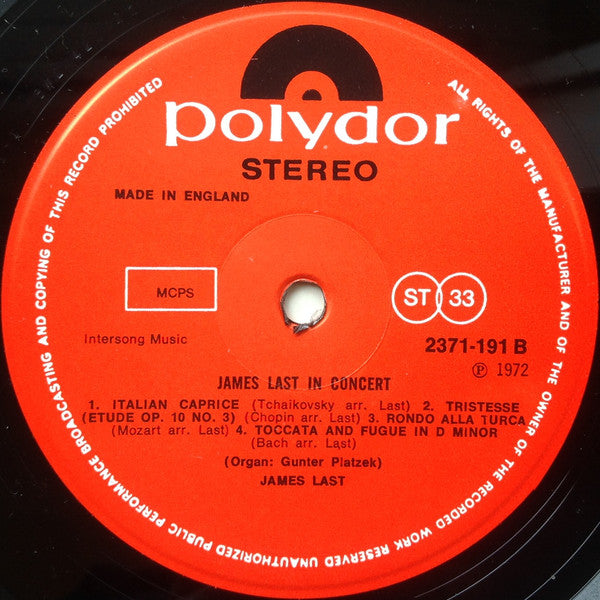 James Last : James Last In Concert  (LP, Album)
