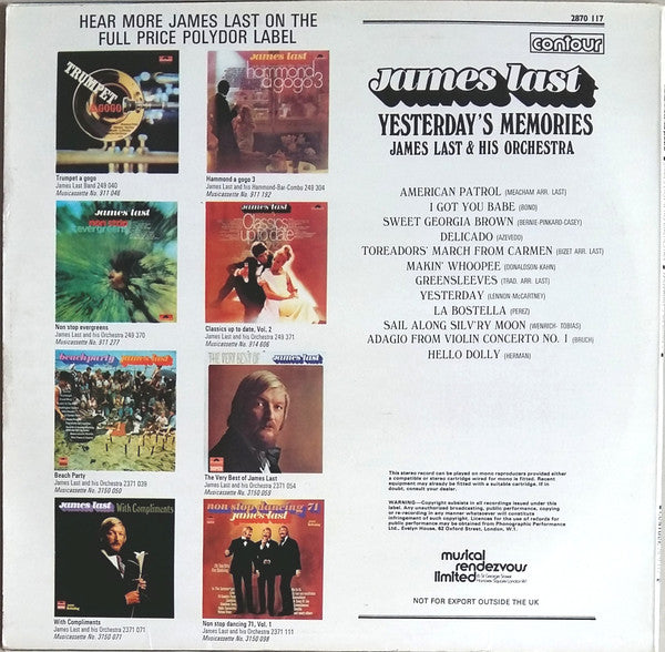 Orchester James Last : Yesterday's Memories (LP, Comp)