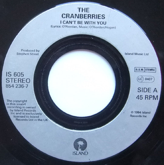The Cranberries : I Can't Be With You (7", Single)
